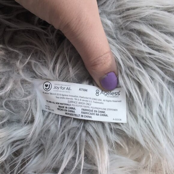 Joy For All Companion Therapy Pet Hasbro Silver Cat Mechanical Plush LikeFurreal - Picture 7 of 7